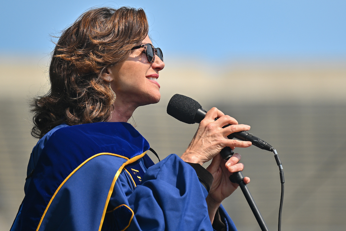 Amy Grant, award-winning musician and philanthropist, and one of our honorary degree recipients, closed Commencement with a moving performance of 'Breath of Heaven,' a prayerful meditation on Mary. Thank you, Amy, for sharing your gift of music with us.