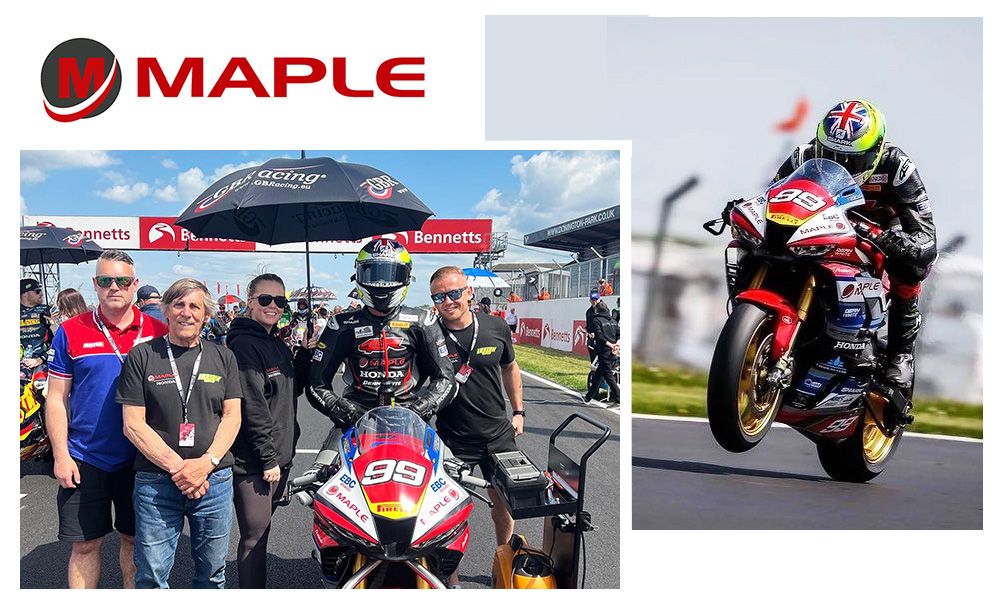 Maple’s Christina Maple was down at Donington at the weekend, cheering on <a href="/BenLuxton/">Ben Luxton</a> as he raced in the third round of The Pirelli National Superstock Championship We're really looking forward to an exciting summer of racing! #Pirelli #Championship #motorbike #racing #Superbike