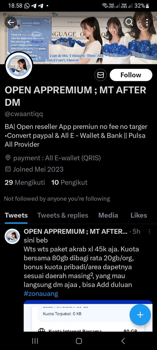 ka, open @ after dm tweet media