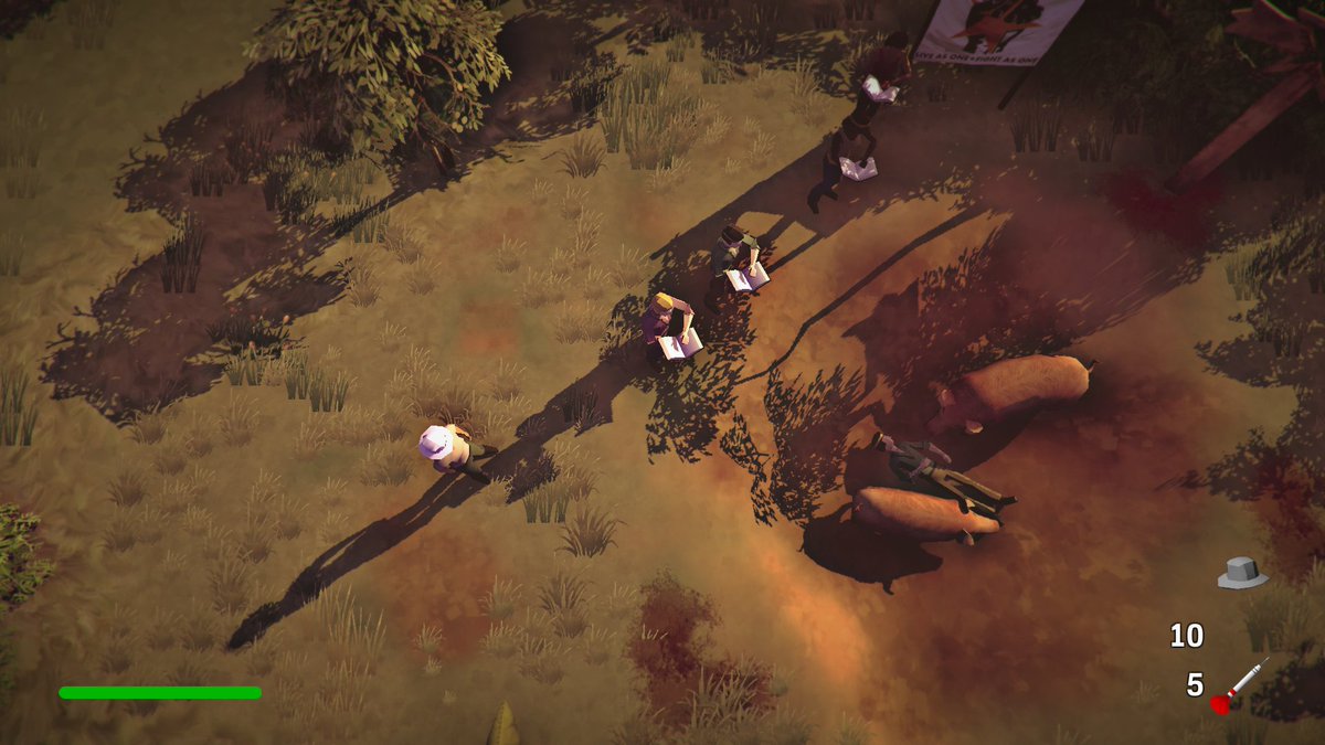 augustarmbar's tweet photo. One of the fun things about The Church in the Darkness is when you start a new run and you're trying to figure out if the cult leaders are good or bad this time. And then you see messed up scenes like this around the village and you know things ain't right. @churchdarkness https://t.co/EYSWm1G11a