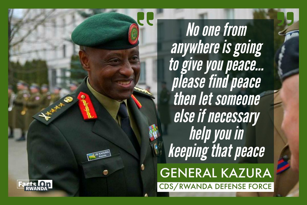 'With examples of rapid successes of Rwandan operations in Centrafrique and Mozambique, General Kazura said there has to be peace in the first place, before anyone talks of peacekeeping.'
#NSS2023 

#FactsOnRwanda #RwOT