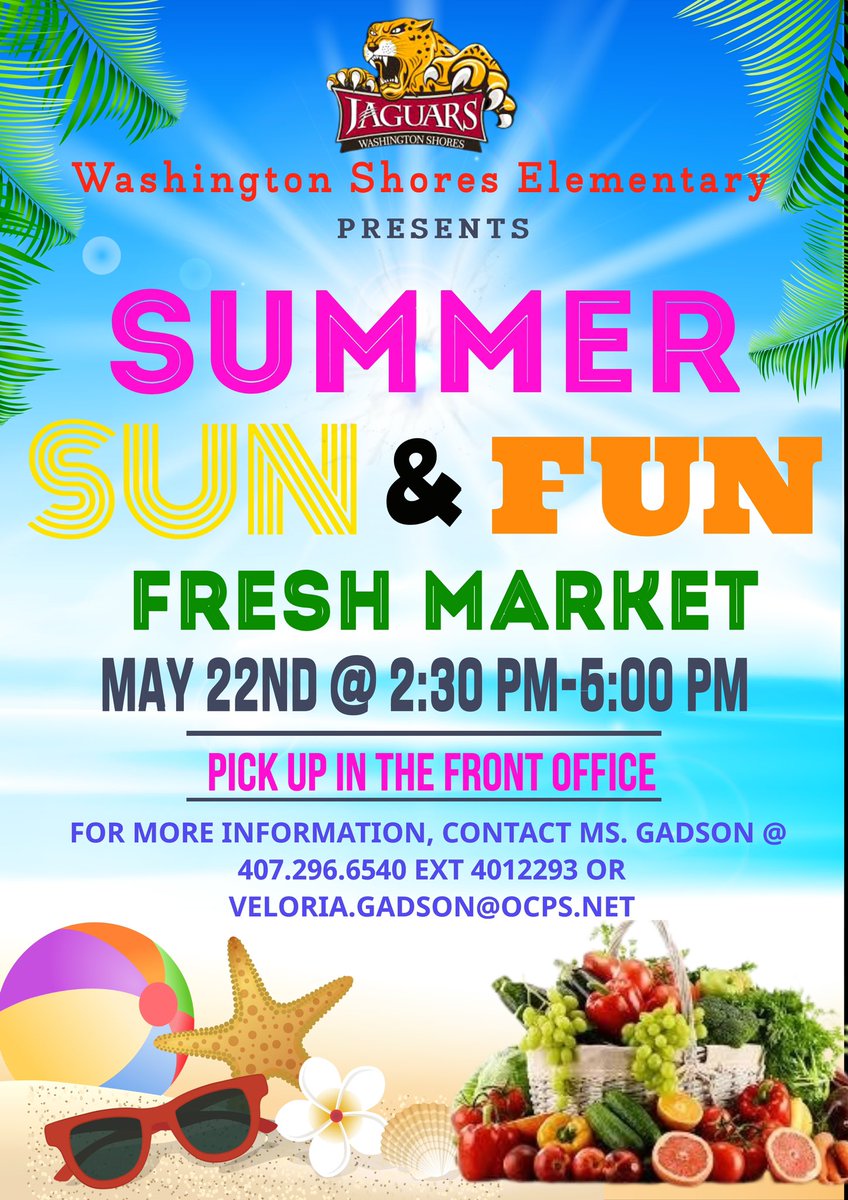 Today from 2:30 - 5:00 PM
Pick up in the front office