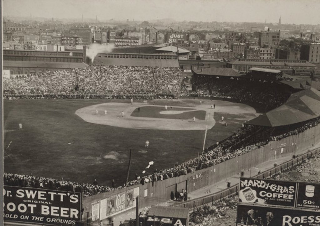 There are two MLB ballparks in this 1900s photo, can you name them? This is the hard one, seeing the second is difficult, but there. Consider yourself a ballpark enthusiast if you get this one!!!