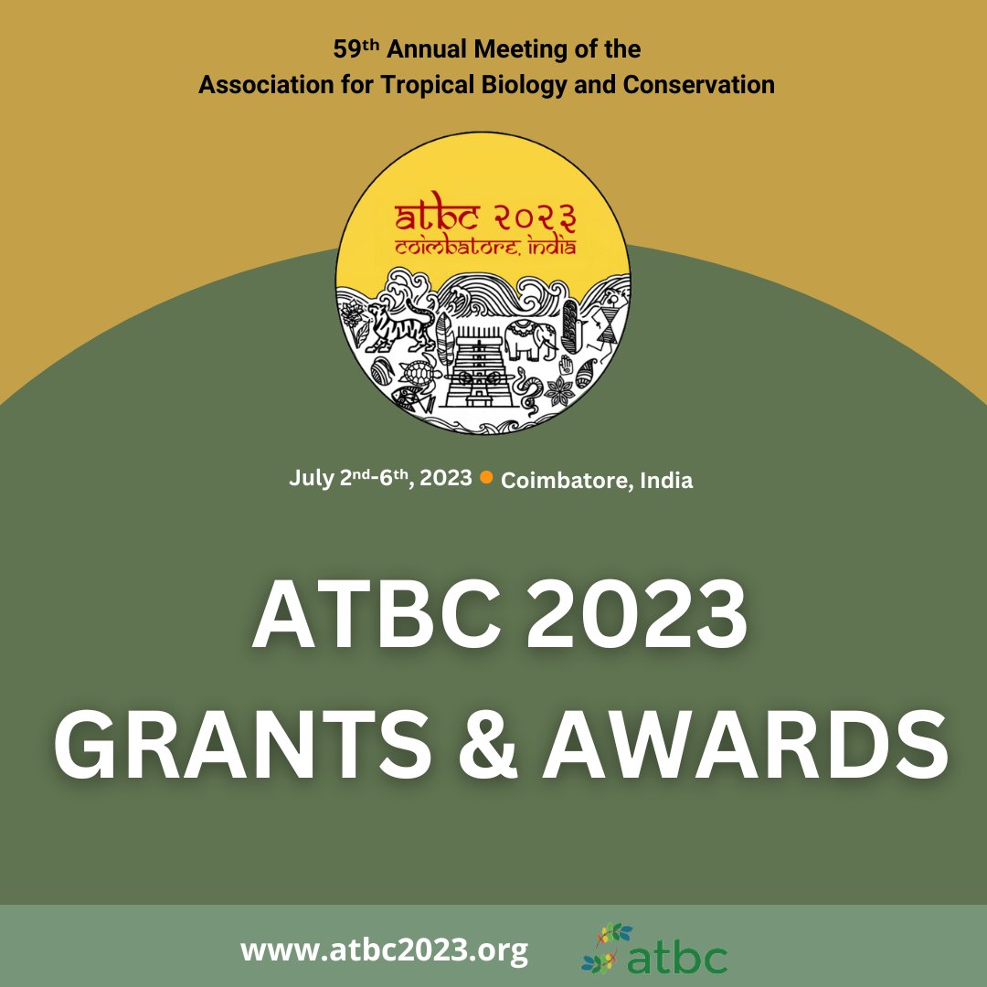 Call for Grants and Awards applications! #ATBC2023 is thrilled to support participants from low and middle-income countries and host countries with registration fees and other expenses. Apply now 👉conta.cc/3WnxAlk. 🗓 Deadline applications: June 5, 2023