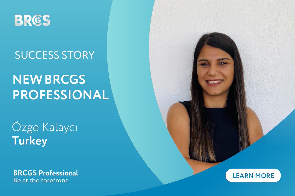 BRCGS_Standards's tweet photo. Please join us in congratulating Özge Kalaycı from Turkey who has recently graduated as a BRCGS Professional! Find out more about Özge and her experience with the programme in our latest success story: https://t.co/XXYU7nFNg2
#IAMPROFESSIONAL https://t.co/ICVUsP1PPZ