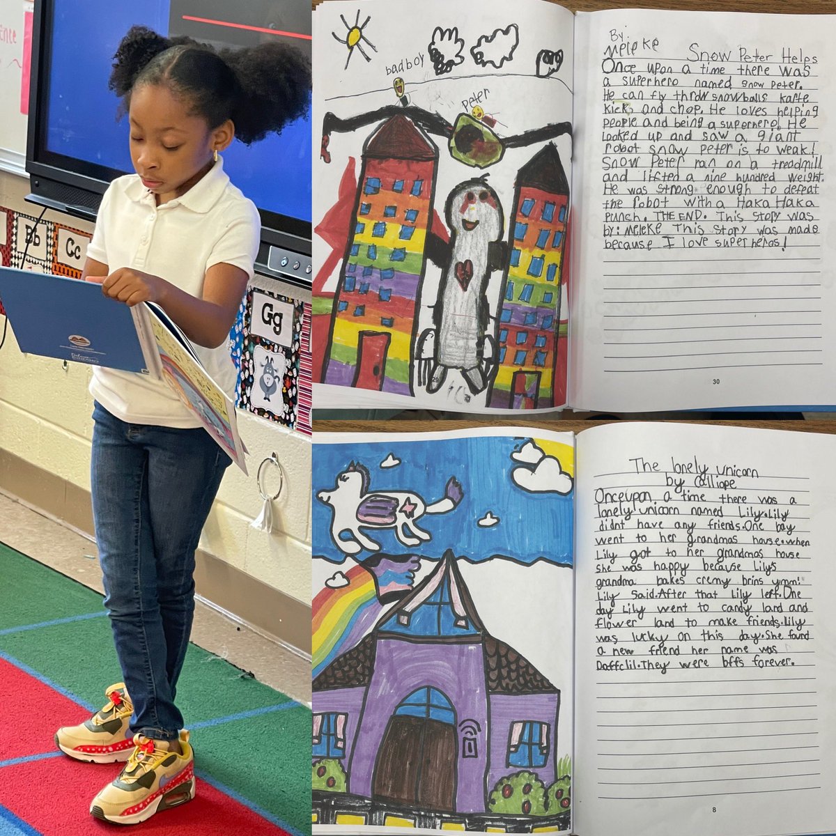 TeamGrizzle2006's tweet photo. Way to go @APSKimberly Mrs. Rose! Her 1st  grade students are published authors who were so excited to read their stories to kindergarteners 👏🏾 📚  @RoseS7491 @Prin_Salley @ReeseKristy https://t.co/zqvxVjfnY1