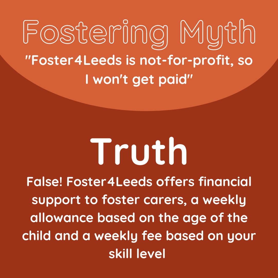 When it comes to fostering, there’s myths and confusion about who can foster, what you need to foster, and more. Check out some popular fostering myths busted.. For more information on fostering, visit our website: leeds.gov.uk/foster4leeds #Foster4Leeds | #FosterCareFortnight