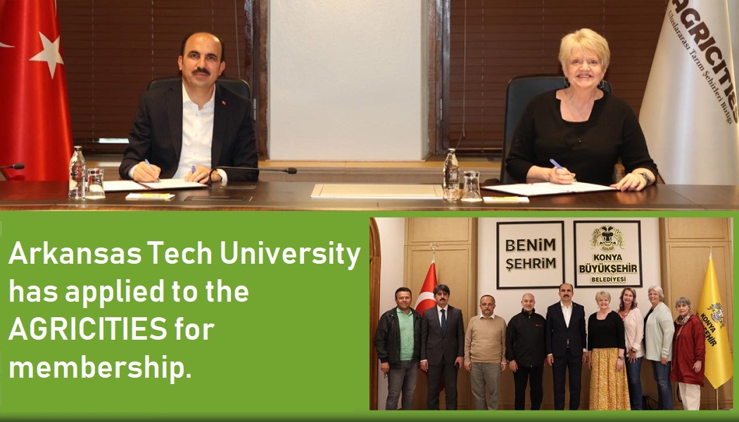 AgriCities (@agricities) on Twitter photo Mayor of Konya Metropolitan Municipality & President of AGRICITIES Uğur İbrahim Altay and Rector of Arkansas Tech University Robin E. Bowen signed a memorandum of understanding to strengten the ties between institutions.
<a href="/u_ibrahim_altay/">Uğur İbrahim Altay</a> 
<a href="/drrbowen/">Robin E. Bowen</a> Mayor of Konya Metropolitan Municipality & President of AGRICITIES Uğur İbrahim Altay and Rector of Arkansas Tech University Robin E. Bowen signed a memorandum of understanding to strengten the ties between institutions.
<a href="/u_ibrahim_altay/">Uğur İbrahim Altay</a> 
<a href="/drrbowen/">Robin E. Bowen</a>