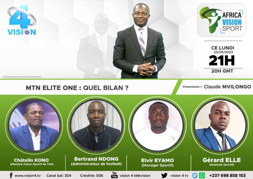 Nous vous donnons rendez-vous ce soir 21H (heure locale) sur les antennes de #Vision4 dans le cadre de l'émission sportive <a href="/AVS_237/">AFRICA VISION SPORT</a>
Ensemble nous allons décortiquer toute l'activité Sportive avec en tête d'affiche <a href="/francis_ngannou/">Francis Ngannou</a>.
<a href="/Mulatakobae/">kakamulema ♥️♥️♥️</a> <a href="/RomainCG75/">Romain Collet Gaudin</a> <a href="/Kosi_foottalk/">KOSI_FOOTTALK</a>