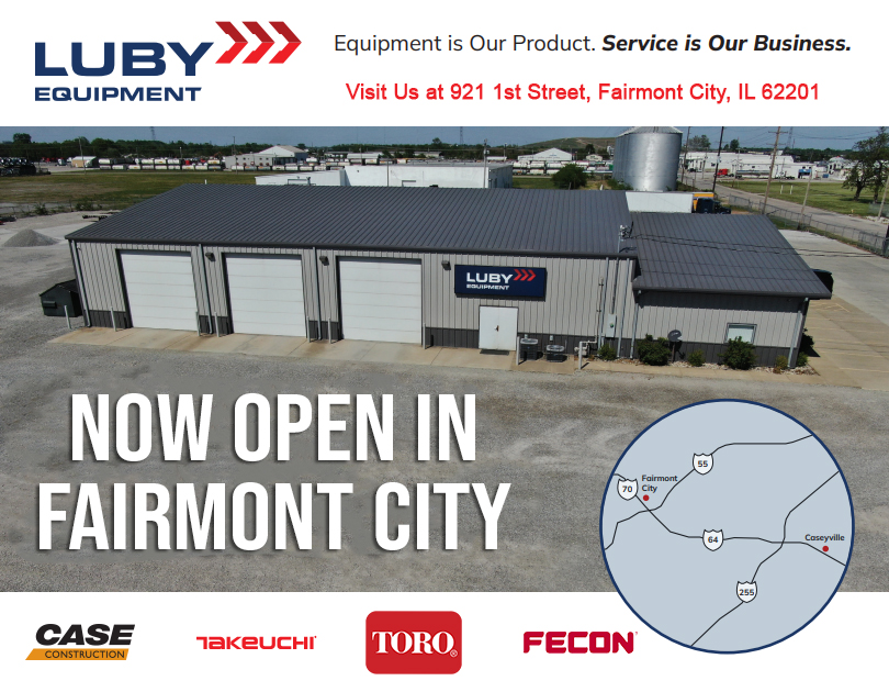 Now Open | Visit Us at 921 1st Street, Fairmont City, IL 62201

Contact our Fairmont City location for equipment, parts, service, and rentals today! 
618-397-9971 or lubyequipment.com