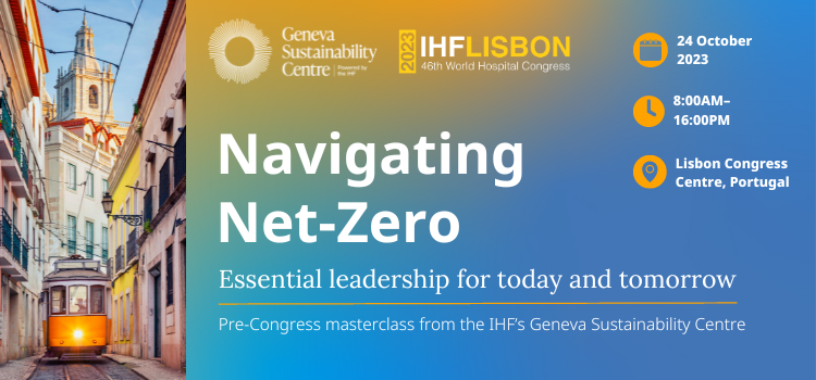 SustainGVA's tweet photo. The healthcare sector is responsible for over 5% of global greenhouse gas emissions. Hospital leaders play a key role in ensuring patients can access healthy futures through low-carbon, resilient healthcare.
Learn #NavigatingNetZero before #IHFLisbon:
➡️ https://t.co/9W34NywB8m https://t.co/qMyWSNwkKg