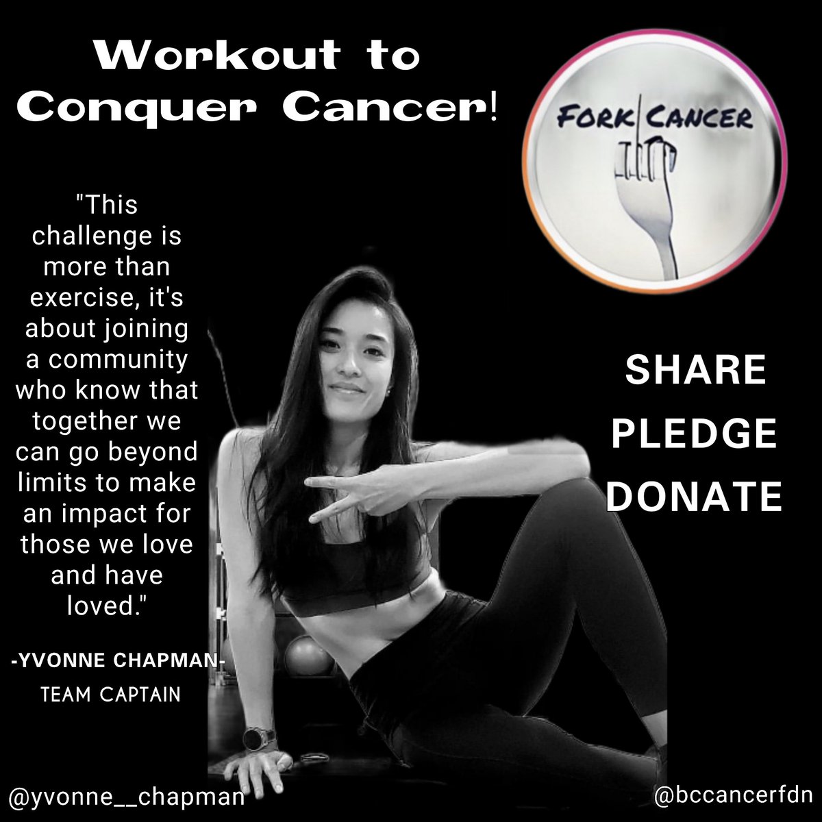 Hey #CWKungFu fam,

With 10 days left to grind 💪, do continue supporting Captain @yvonne__chapman , @ludi_lin and the team who are tirelessly working out to raise funds and conquer cancer ✨ 
Let's Go🔥
@bccancerfdn
#ForkCancer 

workouttoconquercancer.ca/team/forkcancer
📸 Yvonne Chapman iG