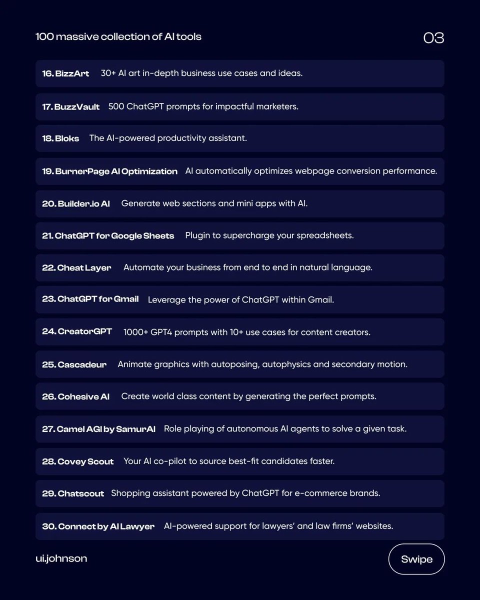 FSJ92's tweet photo. Explore these massive AI tools collections that will revolutionize the way you work!

source ui.johnson

#AItools #ArtificialIntelligence #Innovation #Technology #Automation #MachineLearning #DataScience #TechRevolution #ai #work https://t.co/flkvbY5Z1M