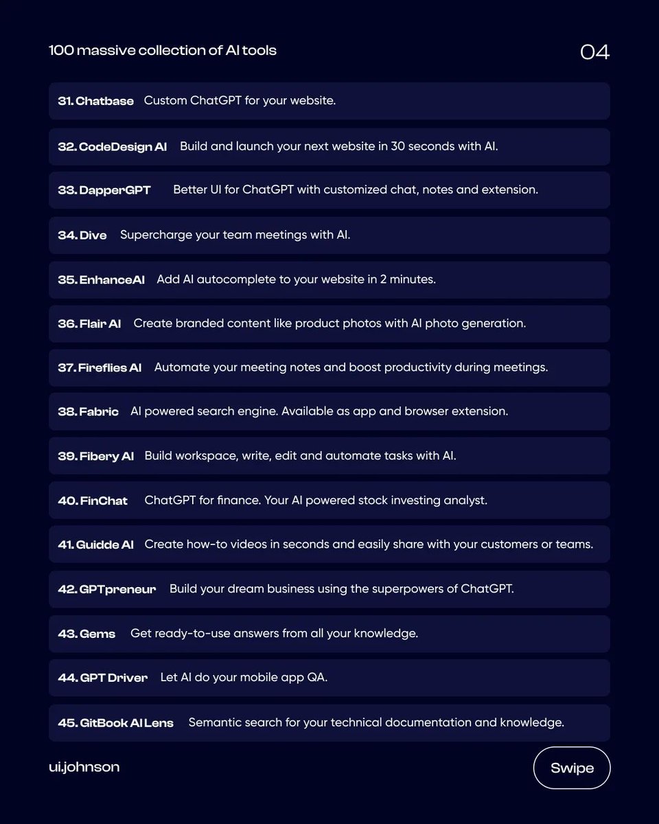 FSJ92's tweet photo. Explore these massive AI tools collections that will revolutionize the way you work!

source ui.johnson

#AItools #ArtificialIntelligence #Innovation #Technology #Automation #MachineLearning #DataScience #TechRevolution #ai #work https://t.co/flkvbY5Z1M