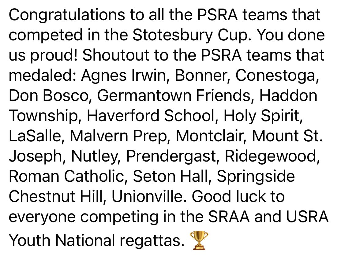 Congratulations PSRAers! You did us proud at Stotes!