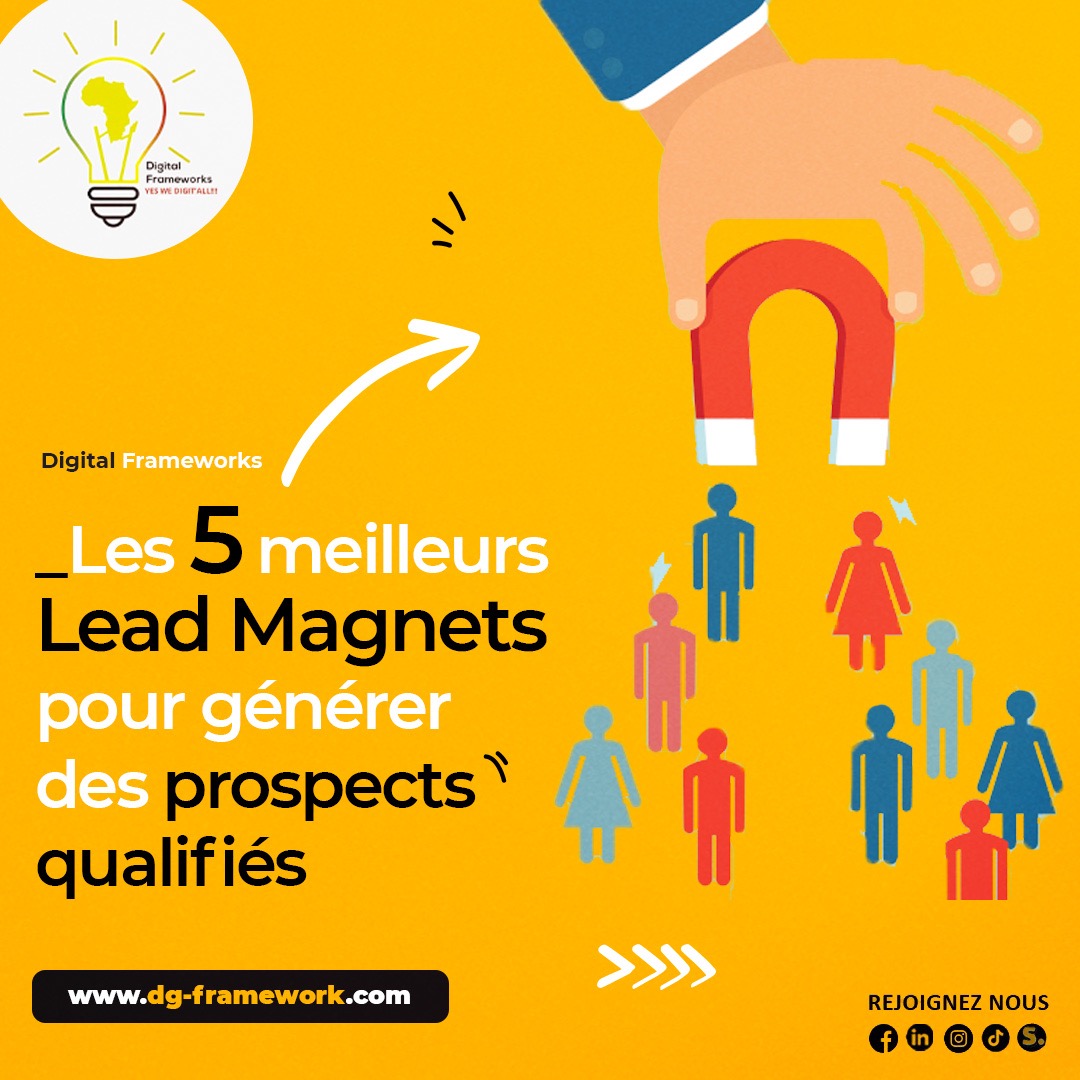 yourDFrameworks's tweet photo. Un lead magnet est un contenu de qualité que vous offrez à vos visiteurs en échange de leurs coordonnées. 

Il s'agit d'une stratégie efficace pour attirer vos clients potentiels et les fidéliser. 

Mais quels sont les types de lead magnet les plus performants ? https://t.co/6PKstA858w