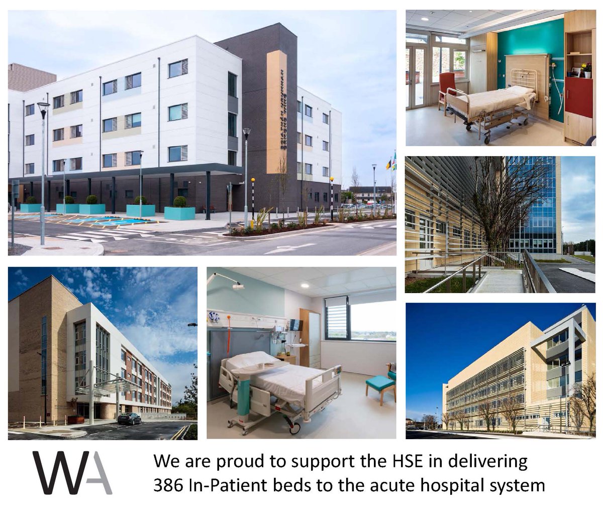We are proud to support the HSE in delivering 386 In-Patient beds to the acute hospital system
wejchert.ie/news
