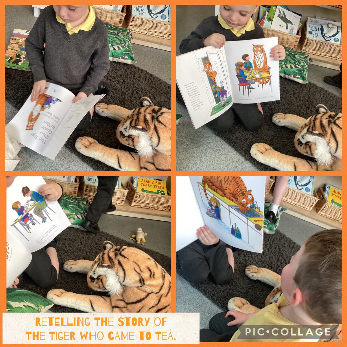 NurseryMlps's tweet photo. Reading to our new friend 🐅 #everychildareader #thetigerwhocametotea https://t.co/ts8jjGMSXZ