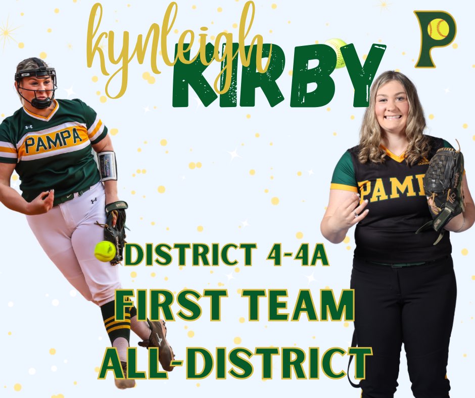 District 4-4A first team all district…Kynleigh Kirby.