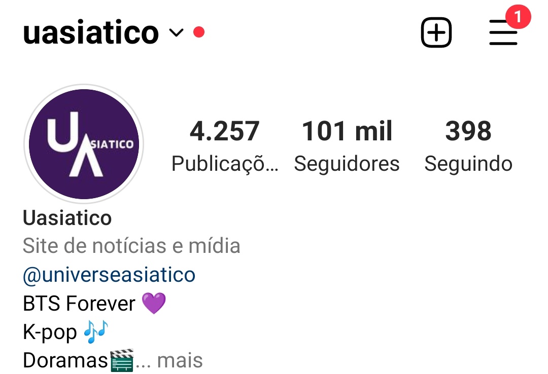 Chegamos a 100k no instagram 💜