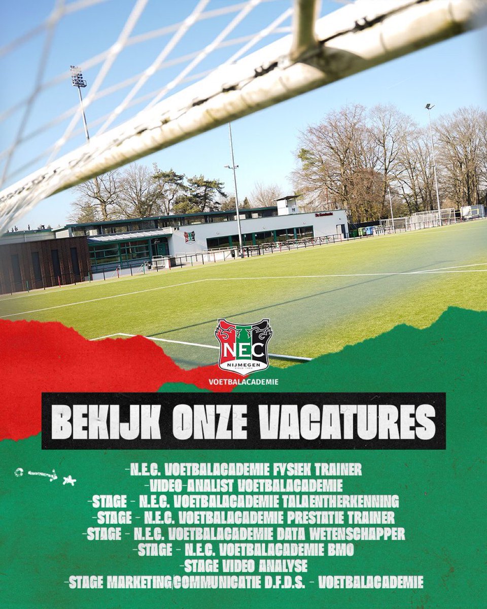 𝗕𝗲𝗸𝗶𝗷𝗸 𝗼𝗻𝘇𝗲 𝘃𝗮𝗰𝗮𝘁𝘂𝗿𝗲𝘀 𝗻𝘂 𝘃𝗶𝗮 𝗱𝗲 𝗼𝗻𝗱𝗲𝗿𝘀𝘁𝗮𝗮𝗻𝗱𝗲 𝗹𝗶𝗻𝗸!👇🏻

werkenbij.nec-nijmegen.nl/vacaturebeschr…