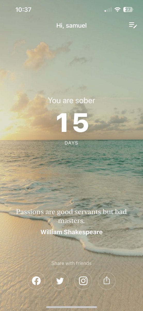 My wife gets home today and I went a whole weekend by myself without any alcohol. Not only this weekend but today is my 15th day off the sauce. Thank you everyone for your continued support #wedorecover #recoveryposse #soberlife #soberposse #alcoholfree