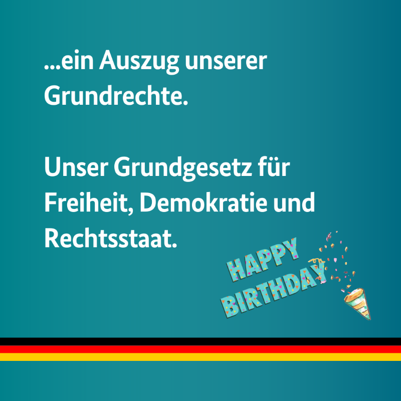 bmjv_bund's tweet photo. Heute erreichen uns besonders viele Nachrichten zum #Grundgesetz. Jeden Kommentar akzeptieren wir - solange er nicht diffamiert. Wir betonen einmal mehr: Unser Grundgesetz ist großartig. Die Werte müssen wir Tag für Tag verteidigen. Ein Auszug aus unseren Grundrechten: