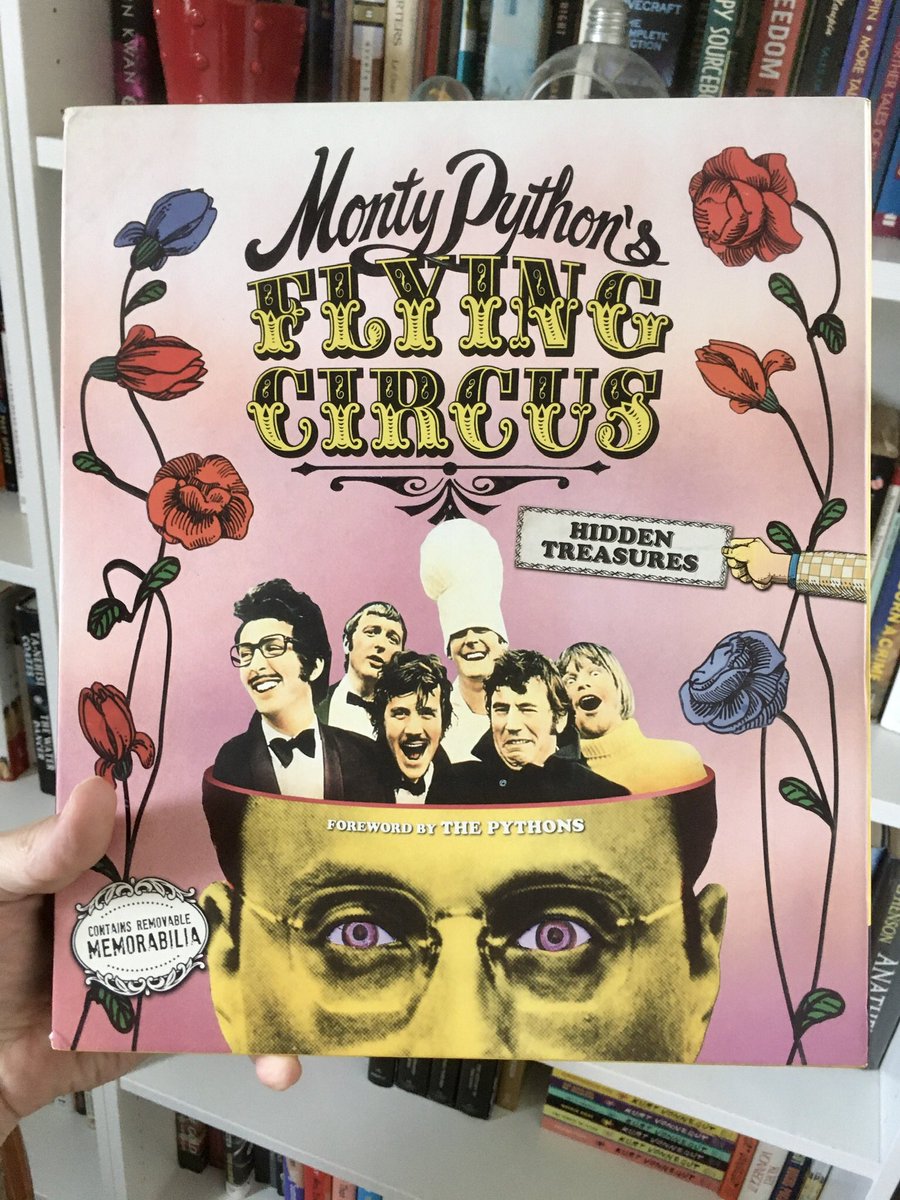 jdobzynski's tweet photo. #BooksRead2023 - 017 - “Monty Python’s Flying Circus: Hidden Treasures” by Adrian Besley

Neat art book which charts the course of the Flying Circus through their origins, their television, their movies, and their stunning live shows. Includes script notes and other fun stuff. https://t.co/J9Bap2bL7y