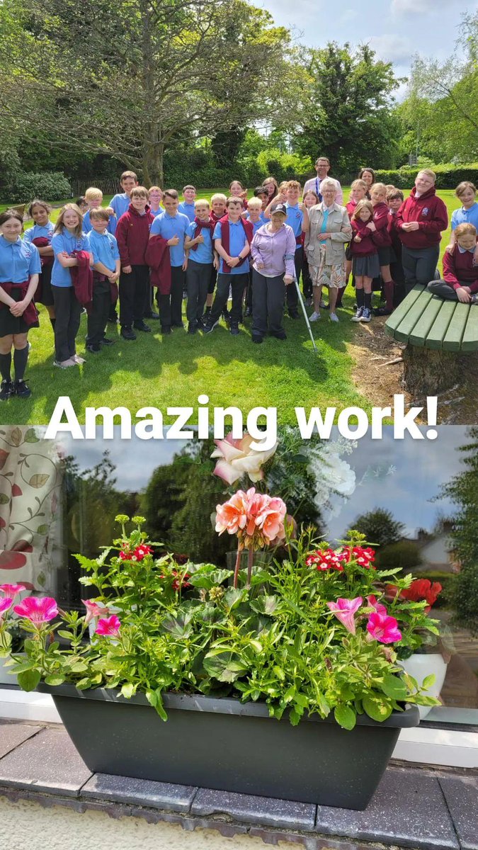Towellhouse57's tweet photo. We had another amazing day with the P7 class from Brooklkands Primary School. The pupils and our residents planted up the rest of our baskets and window boxes! 
Intergenerational events are so important! It helps develop empathy, care, and kindness. 
@mrmarkhenry 
@Education_NI https://t.co/jEExQNMb41