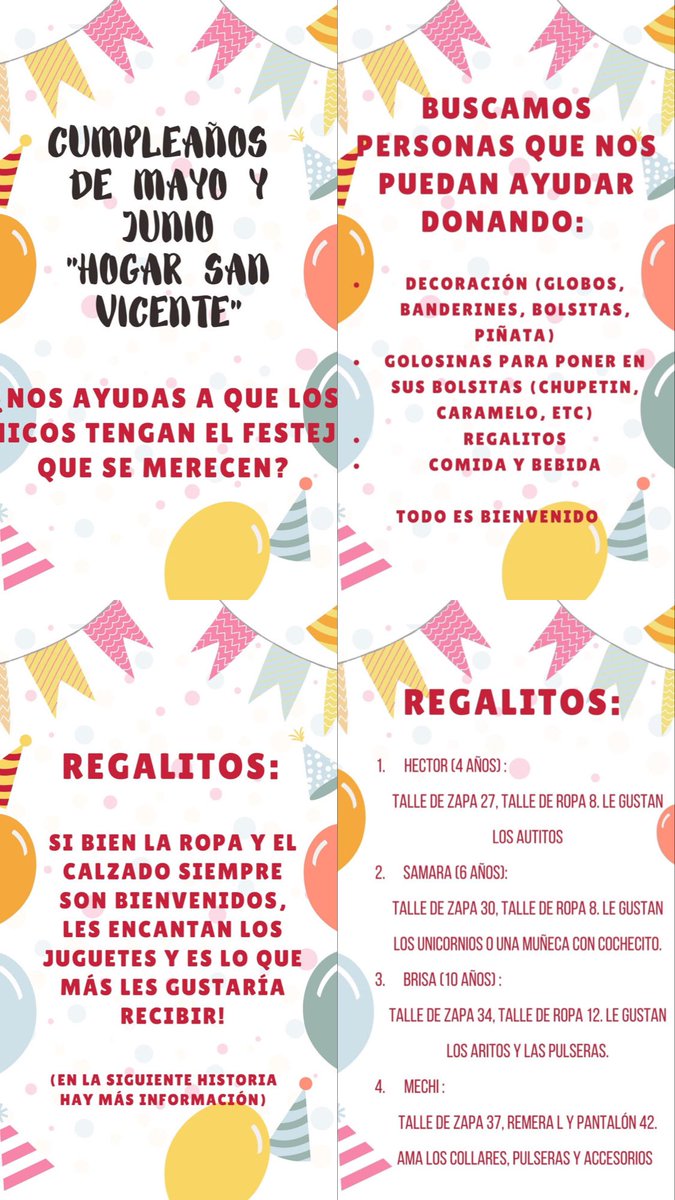 floorchamorro's tweet photo. todo es bienvenido 🙌🏻✨🫶🏻
Canutillos, tanza, calzados, cositas para festejar los cumpleaños (sábado 27 y sábado 3 festejan) todo sirve! 🥳✨🎂🎈♥️

Ayudan compartiendo? También sirve un montón 😅

Gracias 🙏🏻 https://t.co/HhLxrzuEXH