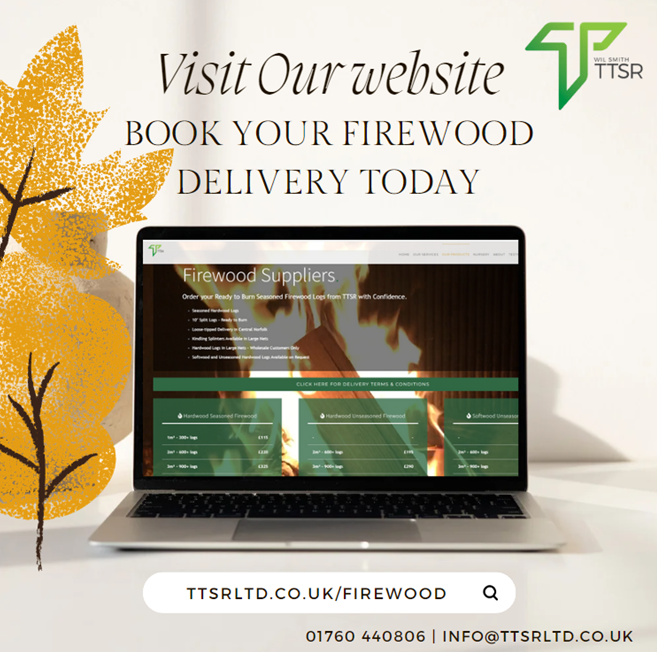 Firewood delivered in central Norfolk.
Delivery slots available this week - call, email or make a website enquiry and we'll get it booked.
ttsrltd.co.uk/firewood
info@ttsrltd.co.uk
01760 440806
#Firewood #seasonedfirewood #bythefire #keepwarm #deliveryservice #stockup #ordernow