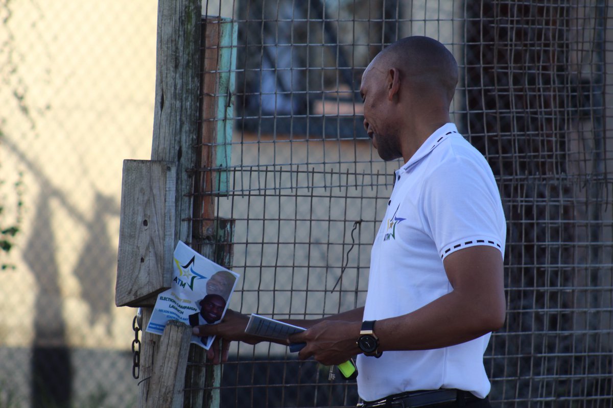 ATMovement_SA's tweet photo. [IN PICS]

ATM National Communications Manager @Mxo_Makhubu leads the ATM door to door campaign together with the NMB REC in ward 55 ahead of the ATM Election Campaign Launch in Gqeberha.

#VoteATM2024 #FillUpNMBStadium https://t.co/eX7FWg1wHR