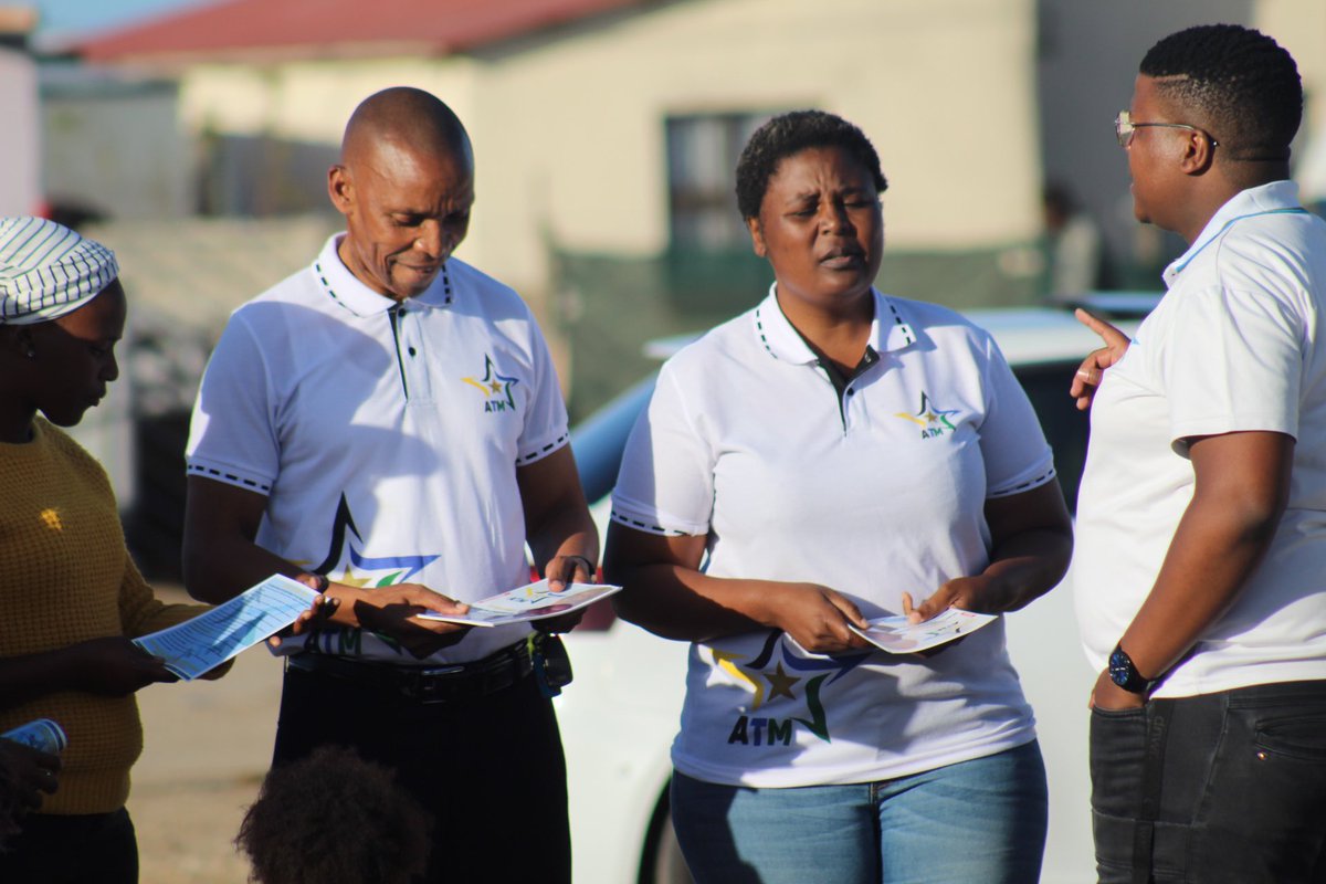 ATMovement_SA's tweet photo. [IN PICS]

ATM National Communications Manager @Mxo_Makhubu leads the ATM door to door campaign together with the NMB REC in ward 55 ahead of the ATM Election Campaign Launch in Gqeberha.

#VoteATM2024 #FillUpNMBStadium https://t.co/eX7FWg1wHR