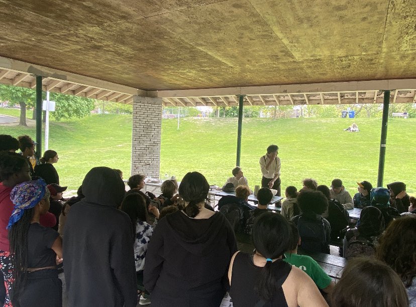 Three Rawlinson classes attended the theatrical production of the Christie Pits Riots last Friday! Students learned about tolerance, kindness, allyship, solidarity, anti-racism and the importance of countering antisemitism.