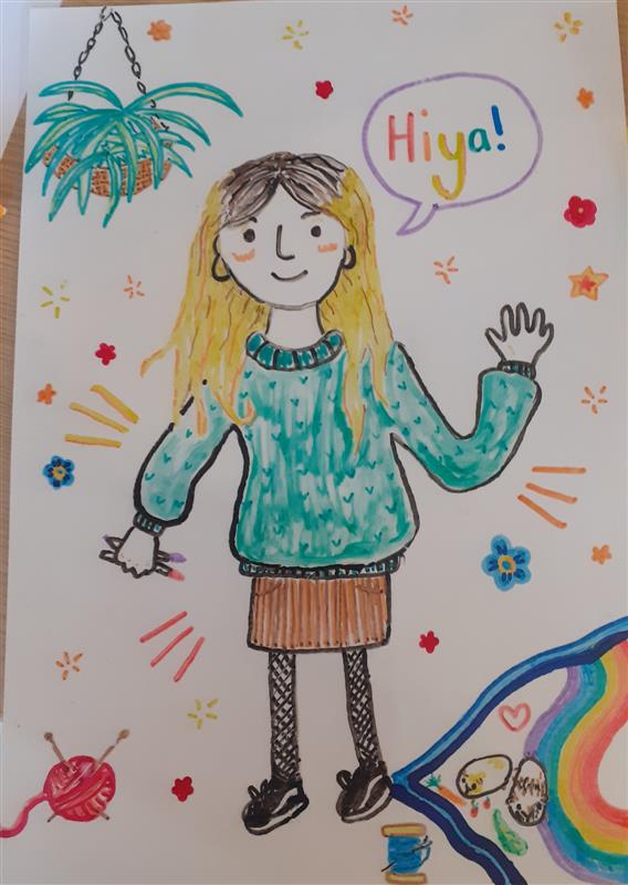 Two #CreativityandWellbeingWeek in detail - Drawing by Becky one of Falmer library's library assistants - her wonderful drawings can be found on whiteboards and notices around the library! And the other two books by one of our Librarians Allie both can be found at Falmer library