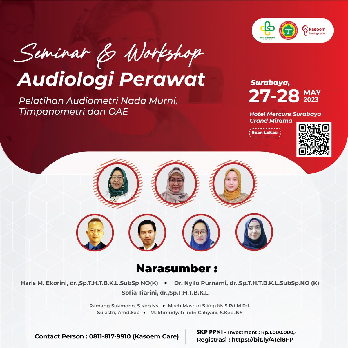 Seminar & Workshop Audiologi Perawat. Pelatihan #audiometri nada murni, #timpanometri  dan #oae come and join us