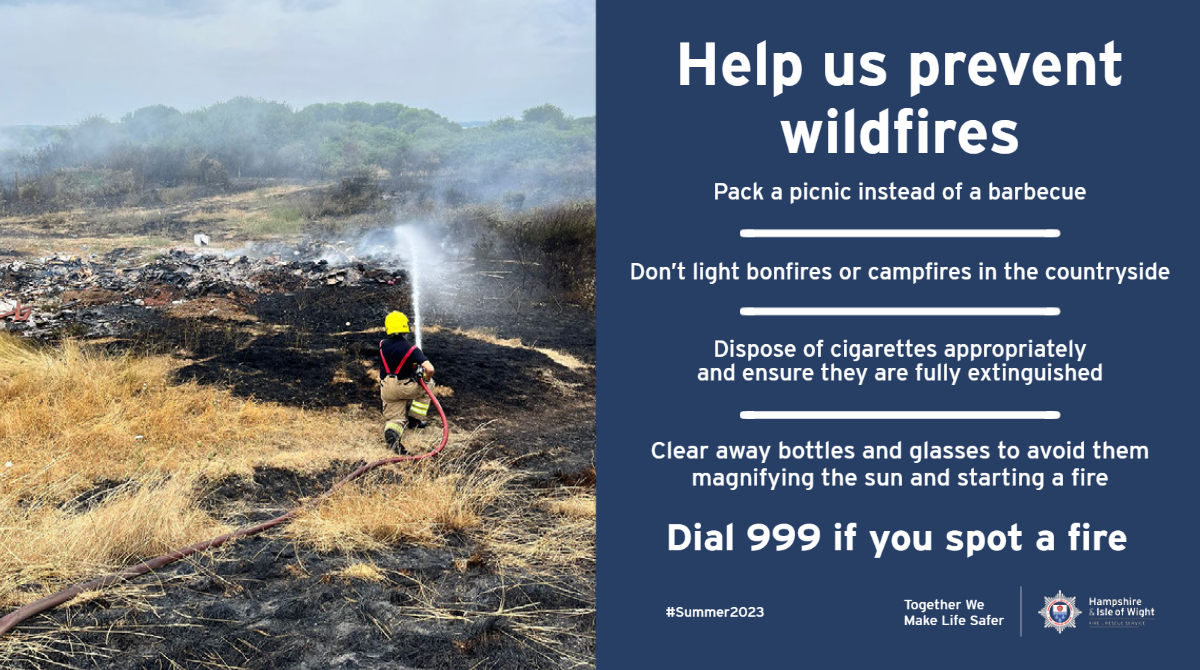🔥 Play your part in helping us to prevent devastating wildfires across Hampshire and Isle of Wight with these top tips.

Find more 👉 bit.ly/3msEPqh

#BeWildfireAware #PackAPicnic #CountrysideCode