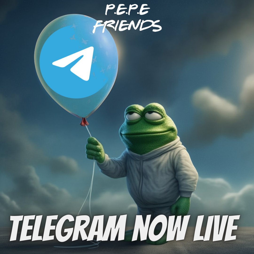Pepefriendsio's tweet photo. 🔥🔥PEPE FRIENDS Telegram is now live!🔥🔥
https://t.co/zejwWdAWnh
join for all the updates on Presale and maybe make a couple of friends 🐸🐸 #pinksale #memecoins #pepe https://t.co/7IG9XqOUuh