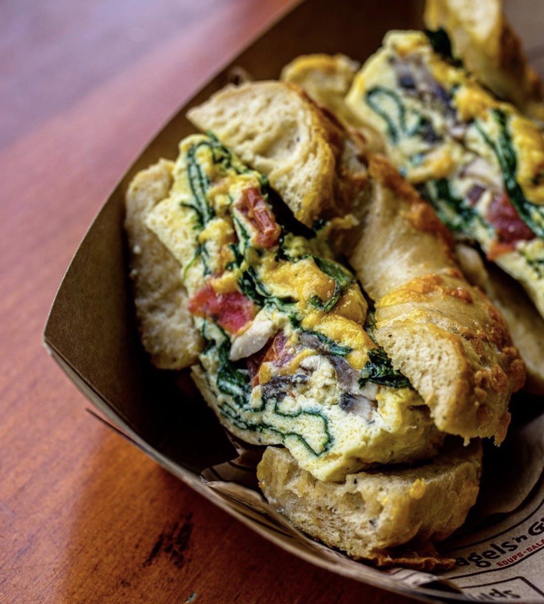 🥐🧀 Rise and shine, breakfast lovers! ☀️🍳 Are you team cream cheese on your morning sandwich? 🤔🥯 Share your thoughts and let's settle the great debate! 🙌 #creamcheese #breakfastsandwich