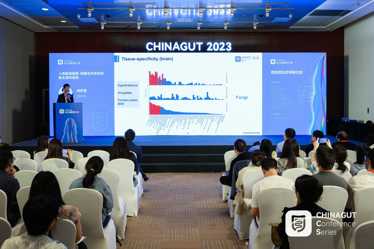 iMetaScience's tweet photo. PhD candidate  Menglei Shuai @MengleiS from @zheng_jusheng group presented the genetic architecture of human gut fungi-bacteria ecosystem
#ChinaGut #genetics #guthealth #microbiome #Ecosystem https://t.co/I53QOjt24A
