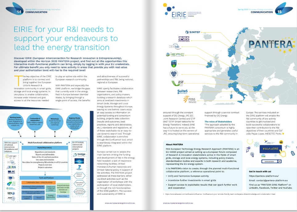 Discover EIRIE (European Interconnection for Research Innovation &amp; Entrepreneurship),  developed within the Horizon 2020 PANTERA project, and find out all the opportunities this  interactive multi-functional platform can bring
europeanenergyinnovation.eu/OnlinePublicat…