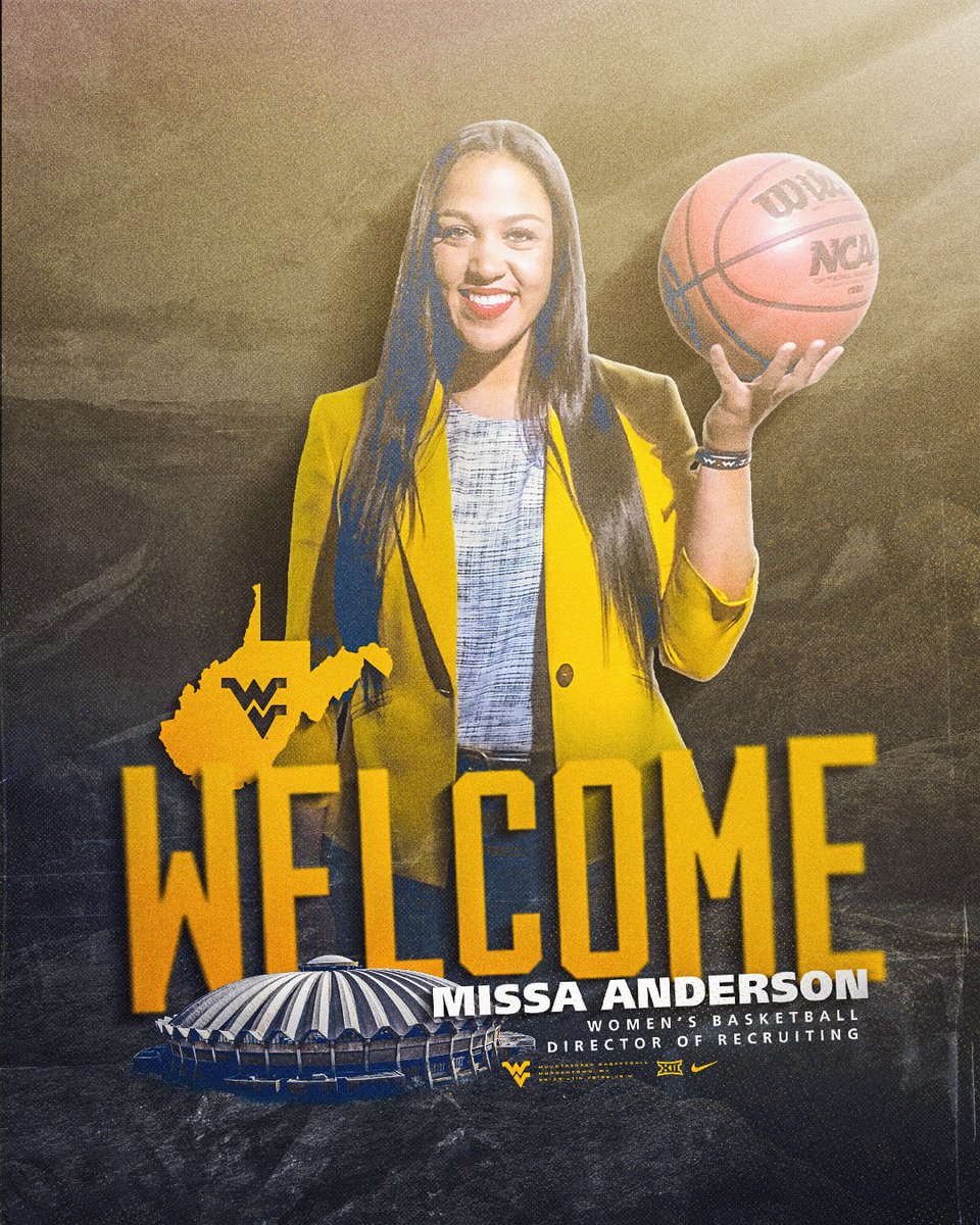 WVUWBB's tweet photo. We are excited to welcome Director of Recruiting Missa Anderson to #AlmostHeaven 🗻

📰 https://t.co/cOUYQttBQF

#HailWV | @CoachMissaA https://t.co/MNaqvLfeAs