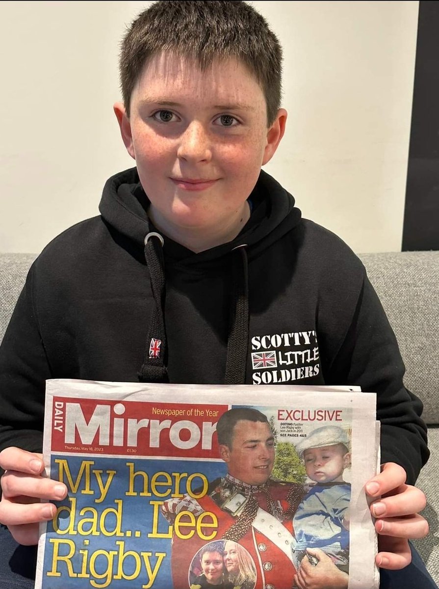 Jack's dad, Fusilier Lee Rigby, was brutally murdered 10 years ago.
12-yr-old Jack's now raising funds for Scotty's Little Soldiers <a href="/CorporalScotty/">Scotty's L Soldiers</a> which helps bereaved service kids.
I've met some of the wonderful staff &amp; kids &amp; they deserve our support:
scottyslittlesoldiers.enthuse.com/pf/jack-rigby?…