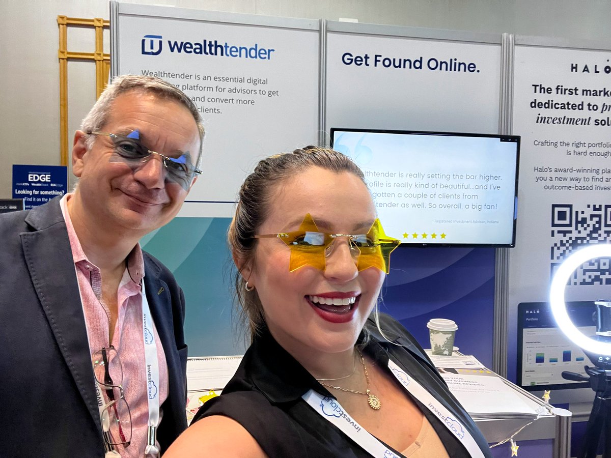 Seeing stars and having a blast with @wealthtender at #WMEDGE! 🤩⭐️💫

Stop by our kiosk and enter to win an entire year FREE on our platform (plus pick up a pair of these fun glasses!) 🎉

#testimonialmarketing