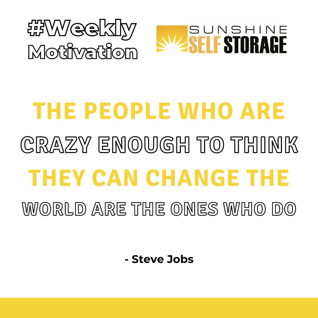 StorageSunshine's tweet image. This week's motivation! Happy Monday ☀️

#Sunshine #Blog #SelfStorage #SunshineState #SunshineStorage #PackingTips #SunshineSelfStorage #Moving #Storage #StorageWars #StorageBlog #MovingTips #Budget #Budgeting