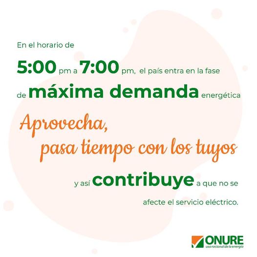 Contribuir al uso eficiente de la energía es un deber de todos#UsoRacionalDeLaEnergía
#HorarioMaxDemanda
#ConscienteMente.