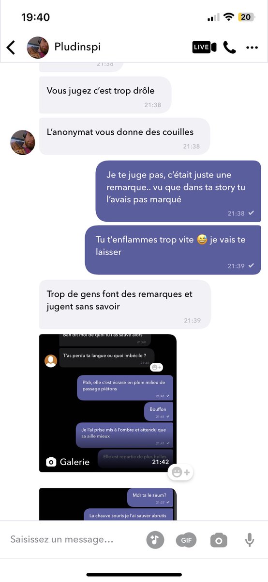 leclanuzumaki's tweet image. Ça poste une story d’une chauve-souris sur @connected2me sans la suite et il a cru que je le jugeais 😂😂 Il a commencé à s’enflammer pour rien le gars il est à éviter #Connected2me #veterinaire