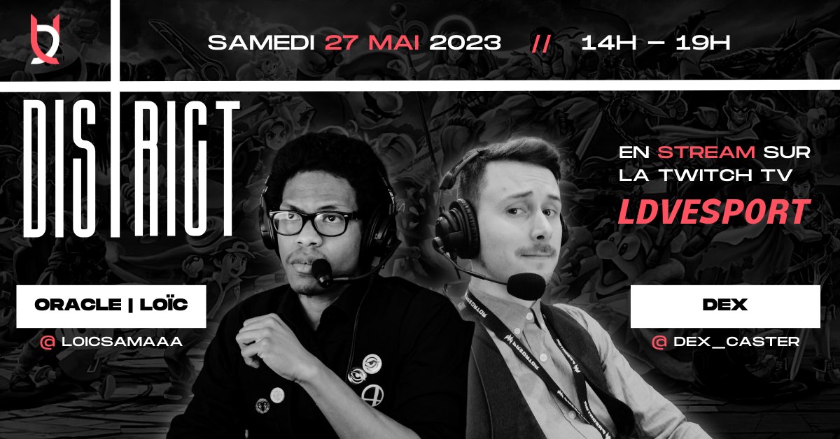 LDVEsport's tweet photo. 🕵 LE DISTRICT 🕵
@loicsamaaa et @Dex_caster seront aux commandes pour caster #LeDistrict by LDV Esport 🔥
RDV samedi :
📍 @IIMparis - 47 Bd de Pesaro, Nanterre
🎟 2€ pour les spectateurs
🥤 Buvette et vente de snack
🟣 En direct sur https://t.co/0SeFLyawwy https://t.co/Z0S3ouTvQn