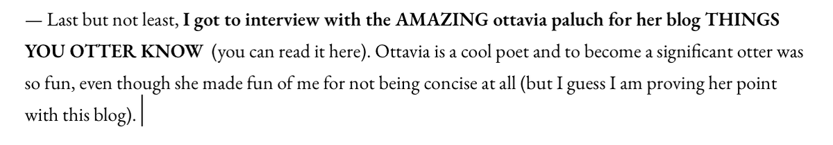 @OttaviaPaluch made it into my junior year recap!!! you can read our interview tomorrow! so cool! (Junior yr recap blog coming so soon).