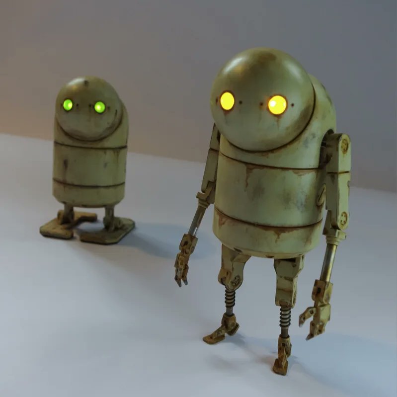 DanielHird2's tweet photo. I'll be exhibiting my NieR: Automata - Machines at #Collide23 this Thursday

#leedsbeckettuniversity #gameart #NieRAutomata #modelmaking #Mecha #Robots https://t.co/vXbWzAPxvQ